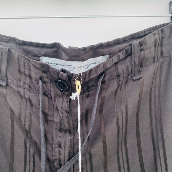 Raquel Allegra silk stripe wide leg pants - Picture 4 of 9